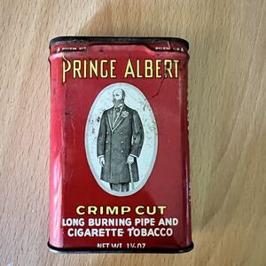 Vintage Prince Albert Pocket Tobacco Tin 1 1/2 oz. Advertisement Collector Red